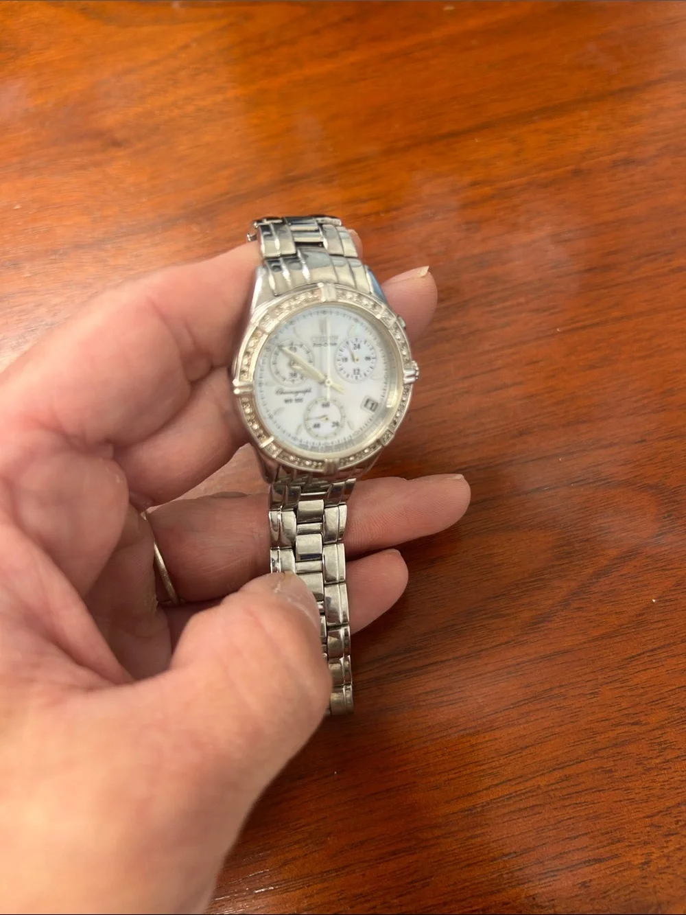 Citizen Eco Drive Women’s Mother of Pearl and Diamond Chronograph Miramar Watch
